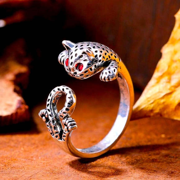 Jewelry - New 925 Silver Ruby Kitty Ring